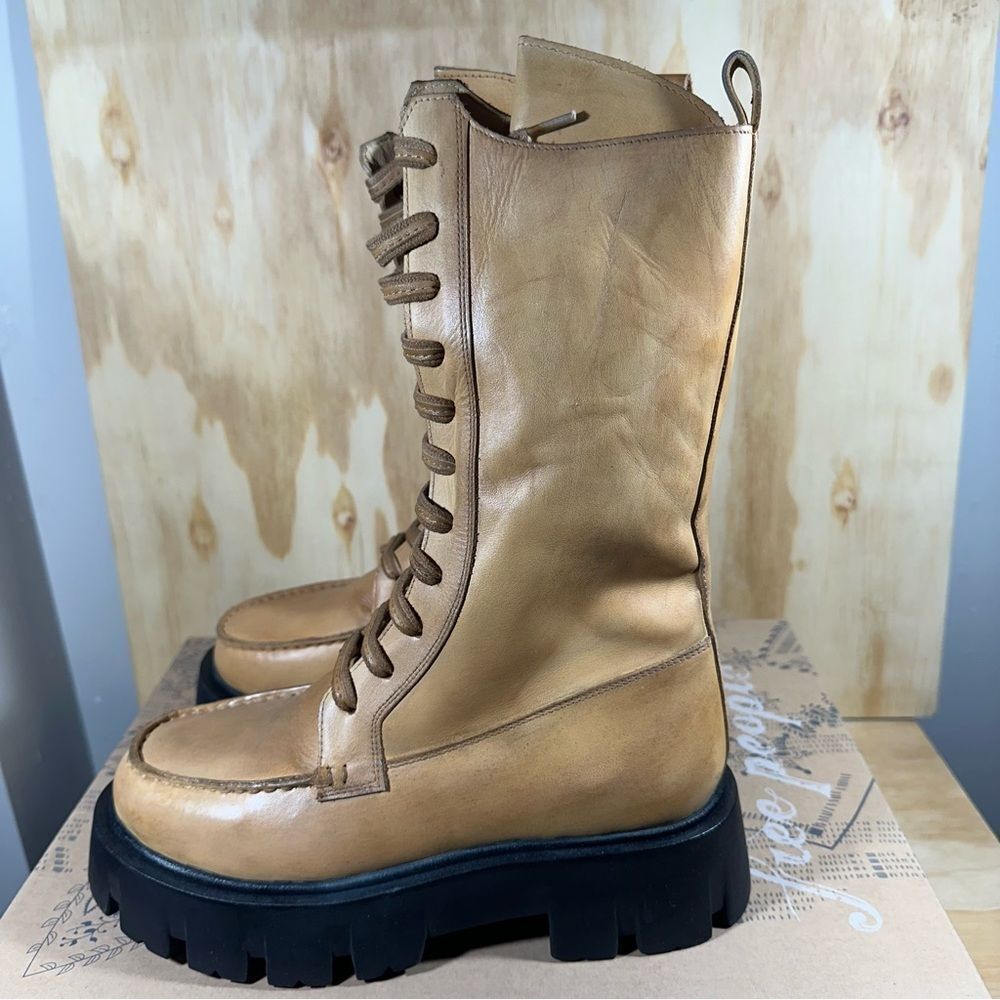 Free People Tan Leather Boots